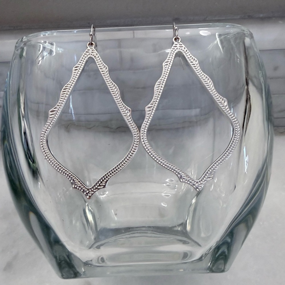 Kendra Scott Silver Statement Earrings